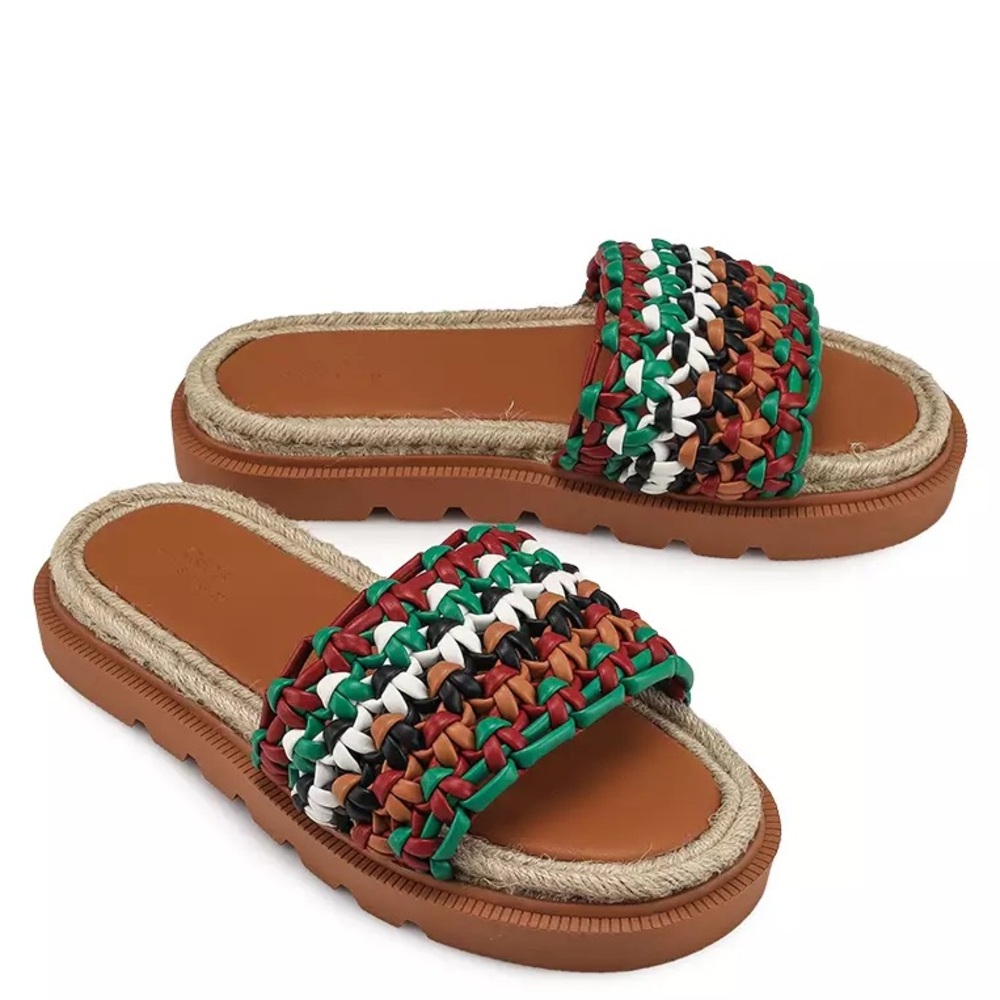 ASOS Multicolor Woven Slide Sandals